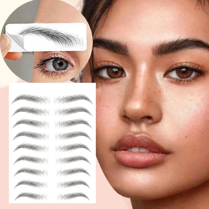 

5 Sheet Fake Eyebrow Tattoo Sticker Natural Long Lasting Eyebrows Sticker Waterproof Eyebrow Cosmetics Makeup for Women