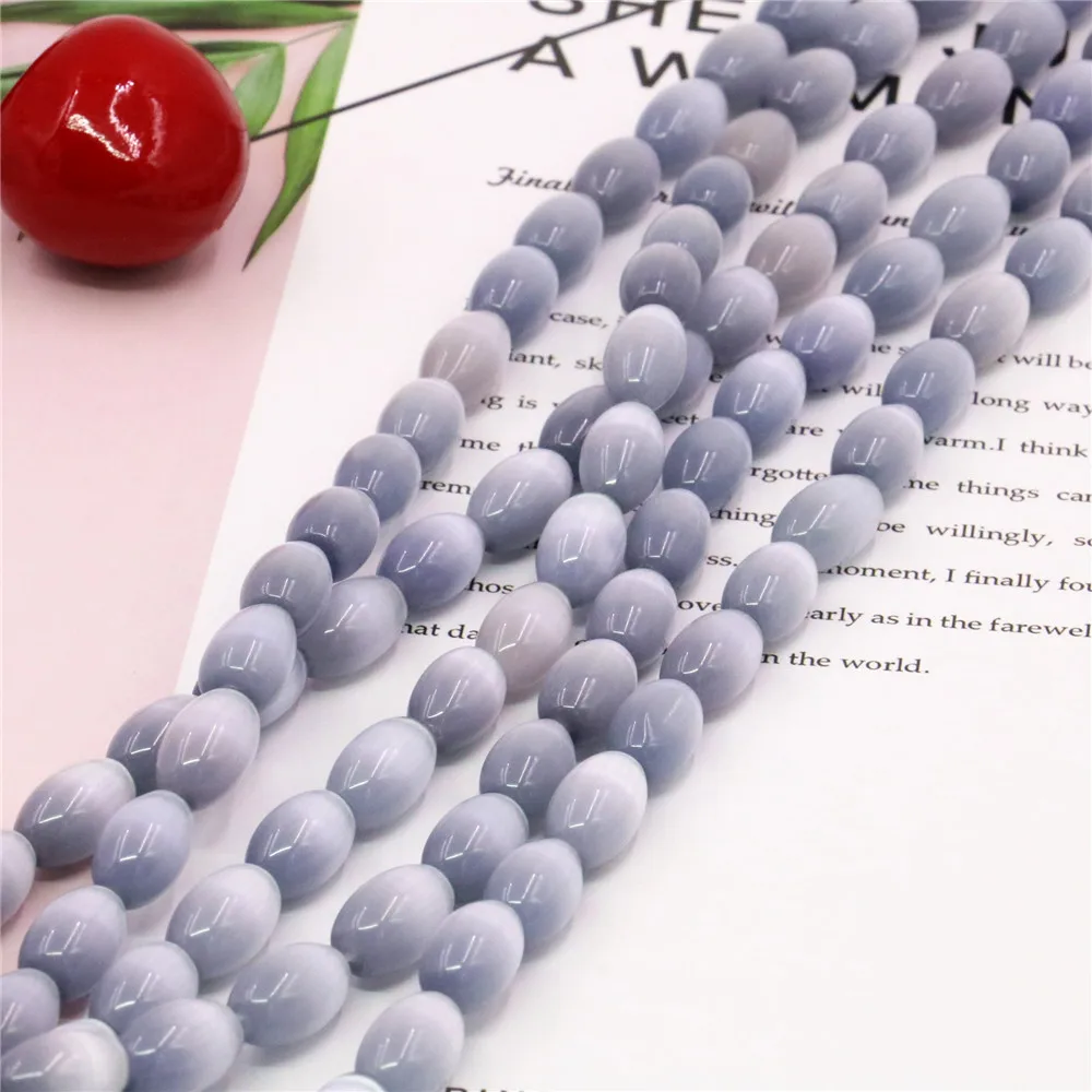 Чешский 8*12 мм Бесплатная доставка Серебристые серые опаловые рисовые кошачьи