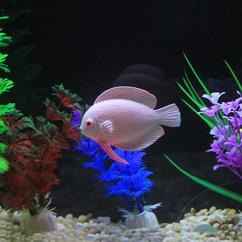 

Silicone Aquarium Artificial Glowing Tropical Fish Decoration Fish Tank Luminous Fairy Fish Peacock Fish Ornament