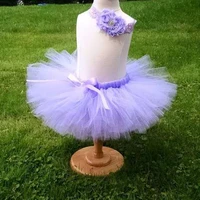 lovely girls blue crochet tutu skirts baby fluffy tulle ballet pettiskirts with ribbon bow and flower headband kids party tutus