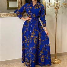 Vestido muçulmano feminino vestidos de luxo elegantes para mujer vestidos maxi fold collar mangas compridas robe para o ano novo 2022 (1)