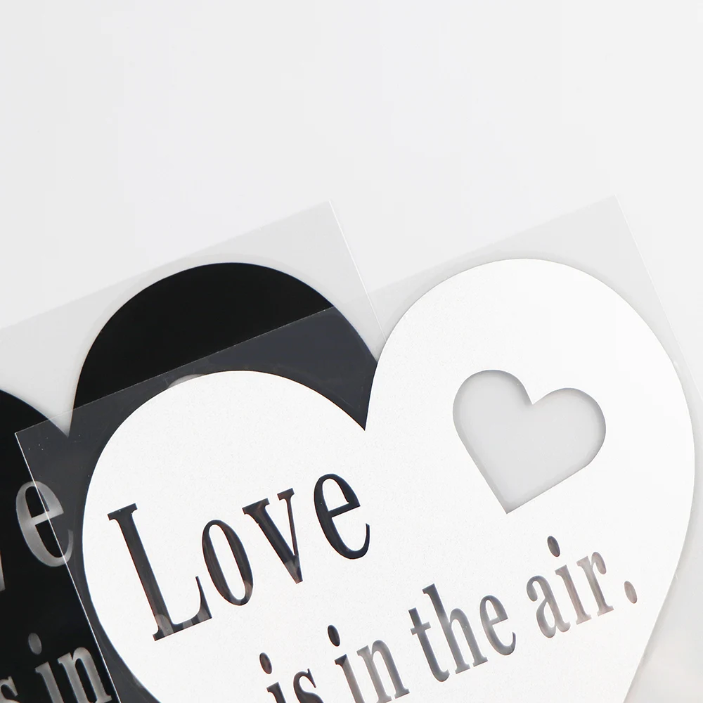 

YJZT 11.515CM Love Is In The Air Hot Air Balloon Vinyl Decals Funny Car Stickers Black / Silver 10A-0669