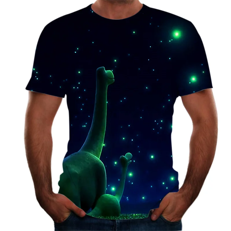 

New round neck T-shirt men's high-quality men's T-shirt short-sleeved lightning flame 3D printing fashion handsome men's T-shirt