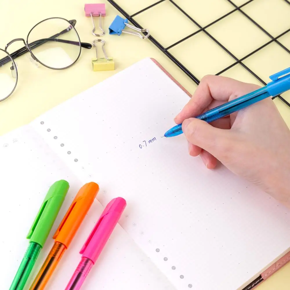 DELI Ball Point Pen 4Pcs/Bag Color Ballpoint smooth writing Mini tip 0.7mm | Pens