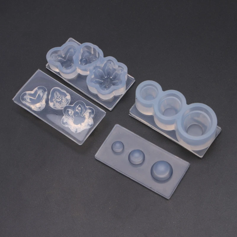 

6Pcs Succulent Flower Pot Resin Silicone Mold Flower Jewelry Resin Casting Bracelet Earrings Pendant Ring Miniature Mold