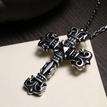 

Ancient Maya Fashion Personality Necklace Cross Titanium Steel Fashion Necklace GMYN090