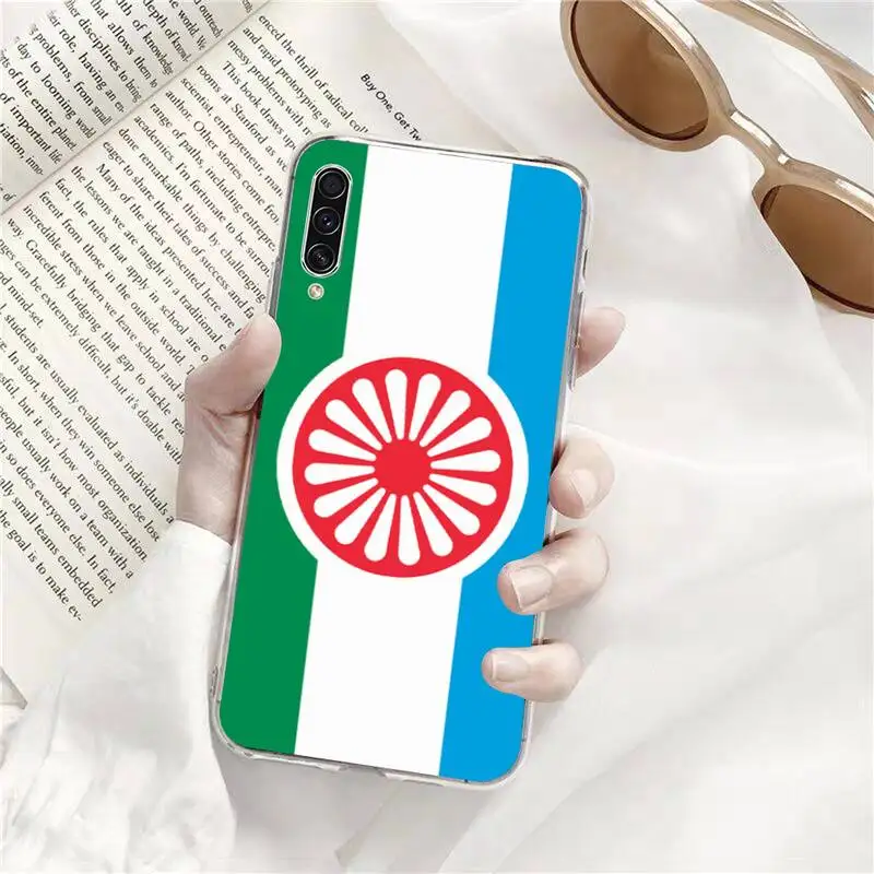 

Gypsy Romani Roma Flag Phone Case Transparent for Samsung s9 s10 s20 Huawei honor P20 P30 P40 xiaomi note mi 8 9 pro lite plus