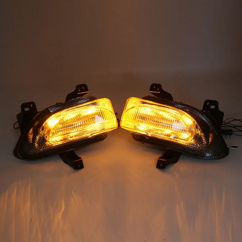 Светодиодный ные фары ДХО для Jeep Renegade 2015-2018 дневные ходовые огсветильник желтые