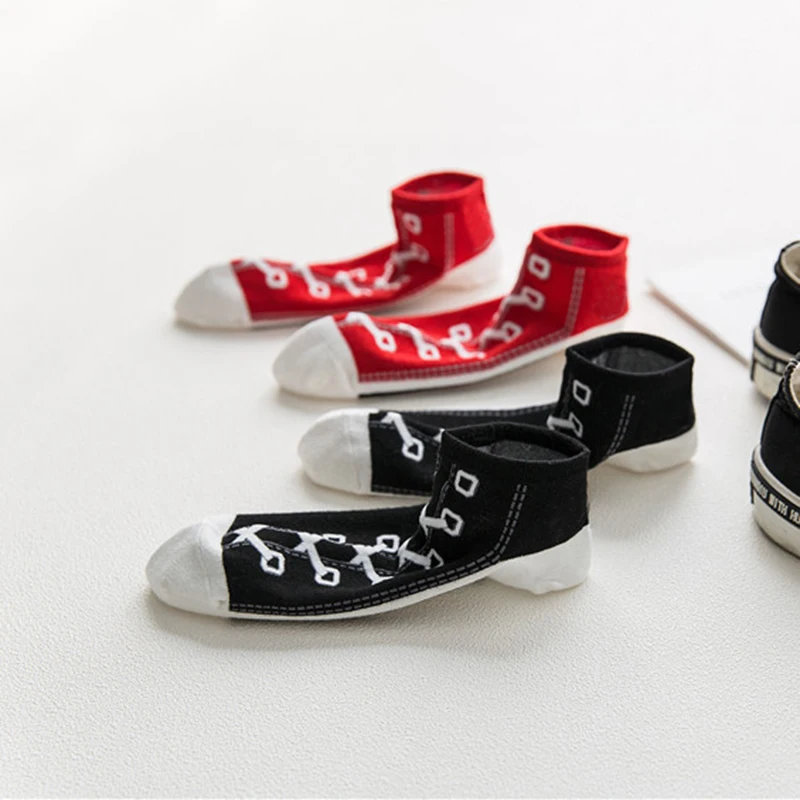 

5 Pairs/lot Shoes Pattern Women Men Socks Cotton Funny Socks Girls Harajuku Short Socks Ankle Casual Soft Calcetines Mujer