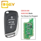 Автомобильный ключ BHKEY 23 но для Peugeot ASK CE0536 433 МГц для Peugeot 307 308 407 408 3008 для Citroen PICASSO C2 C3 C4, флип-ключ