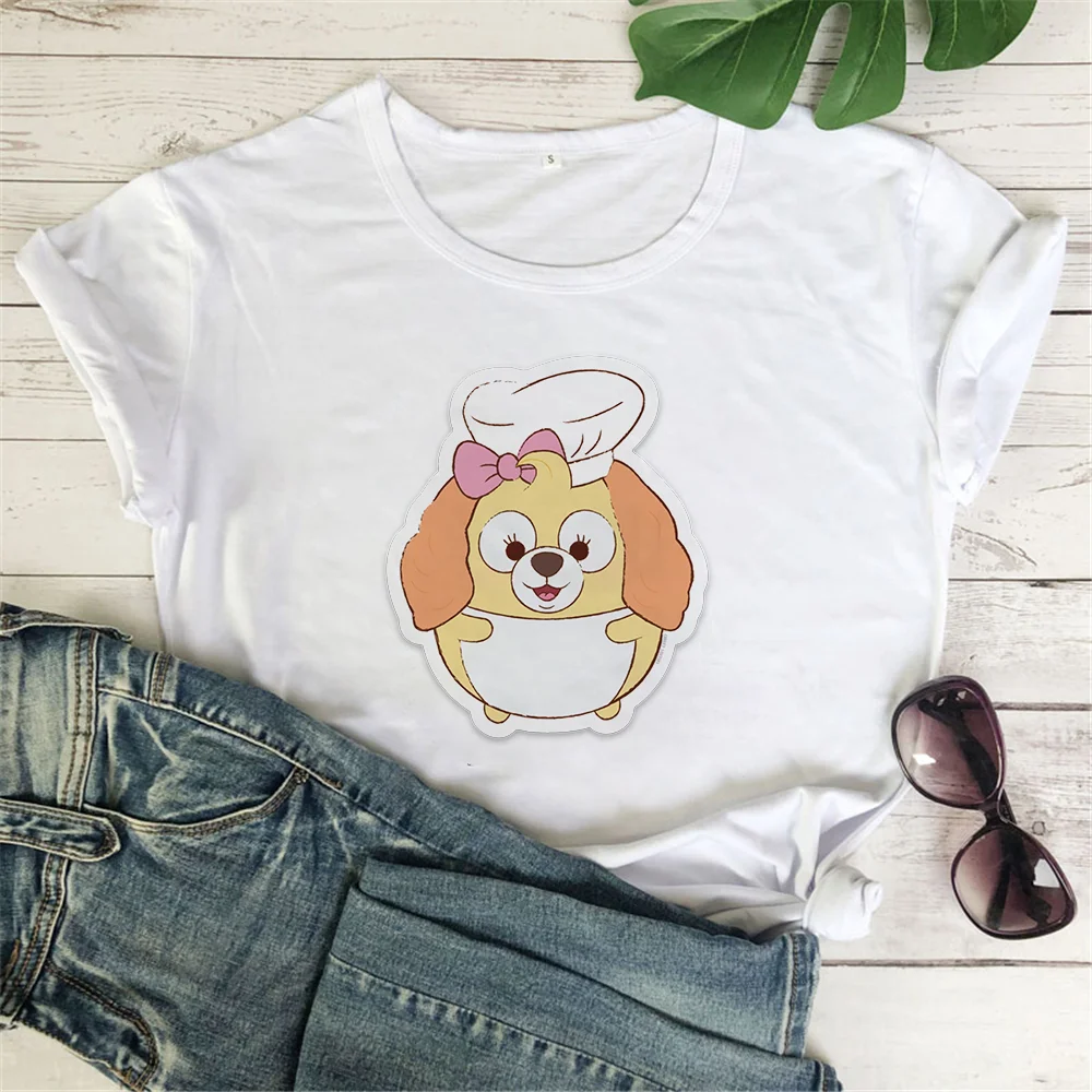

Kawaii Elephant Cartoon Animal Women T Shirts Summer Top Fashion Women 2021 Cute Round Neck Short Sleeve Gift For Girl Transport