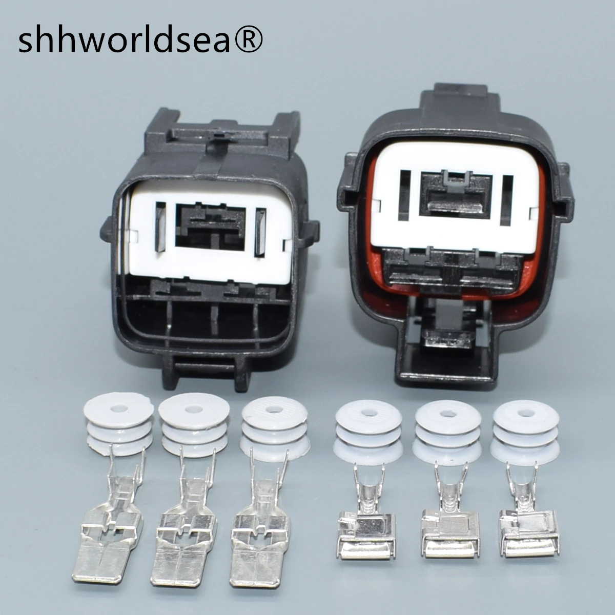 Shhworldsea, 3 контакта, 7,8 мм, мужской, женский, мужской, гнездовой разъем для автомобильного провода, разъем для электрического вентилятора MG для автомобиля