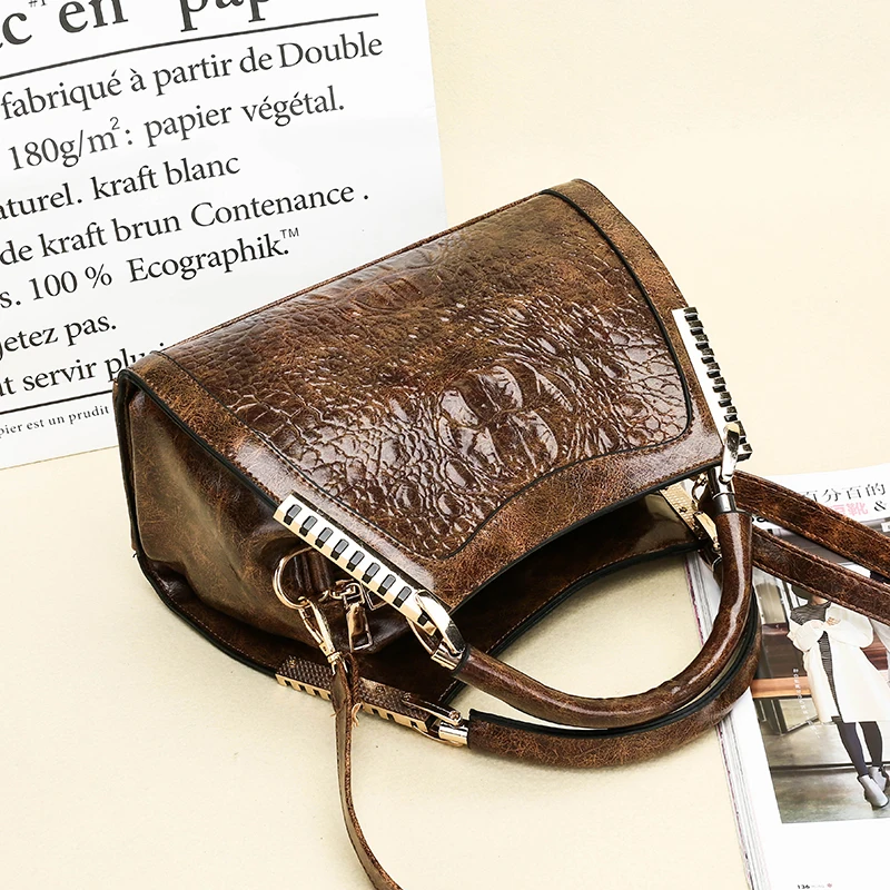 Gykaeo New Luxury Handbags Women Bags Designer Fashion Crocodile Pattern Shoulder Bag Ladies Party Messenger Bags Bolsa Feminina