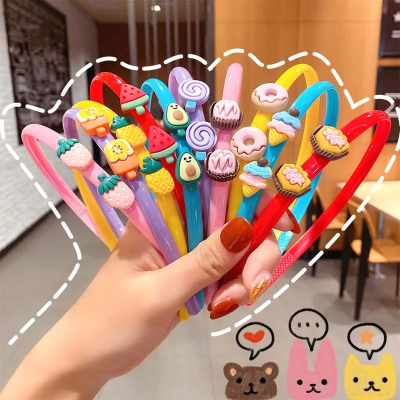 

5Pcs/set Baby Girl Headband Cute Cartoon Flower Animal Candy Color Hairbands Kids Sweet Hair Accessories резинки для волос детям