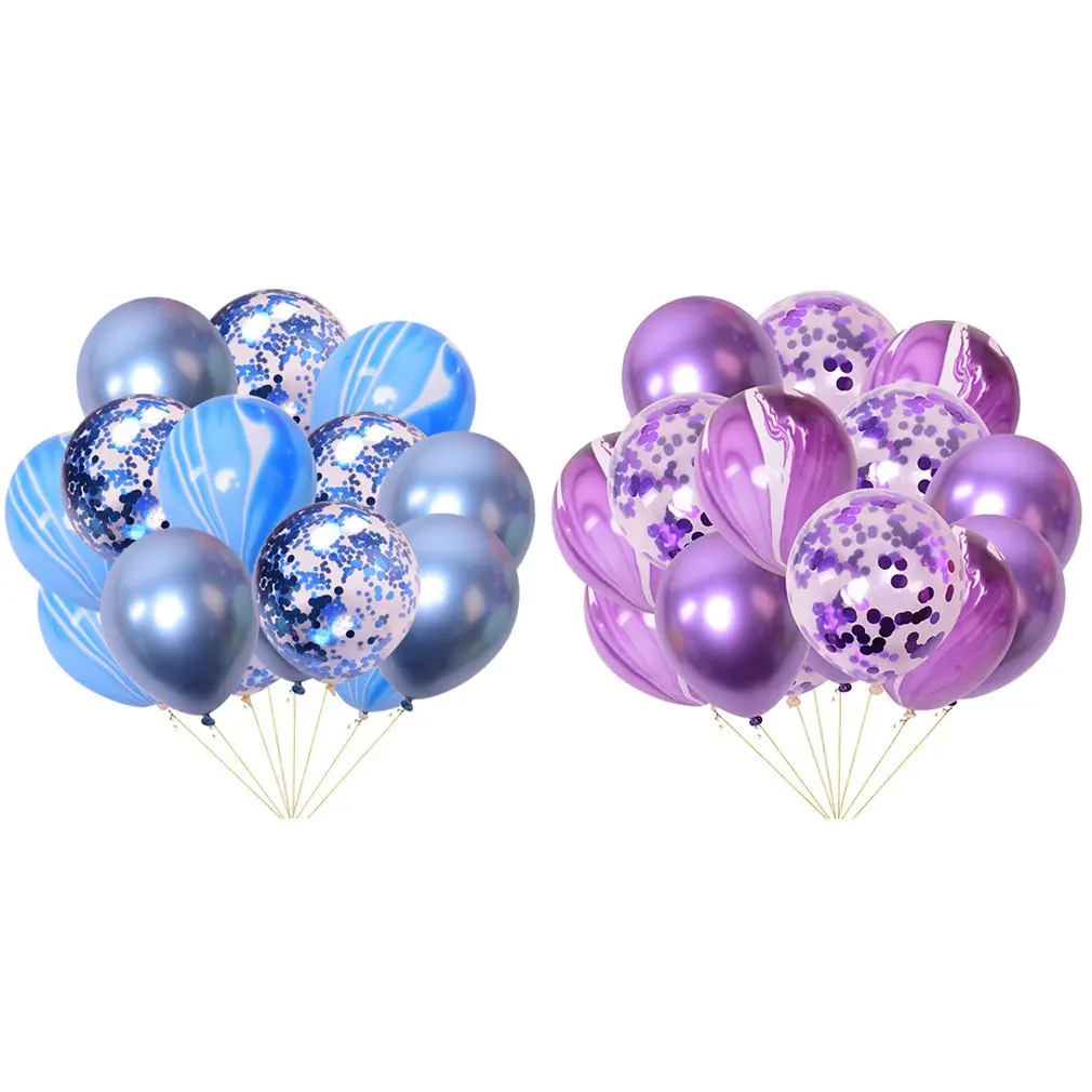15 шт. в упаковке воздушные шары из конфетти и блестки набор воздушных шаров с