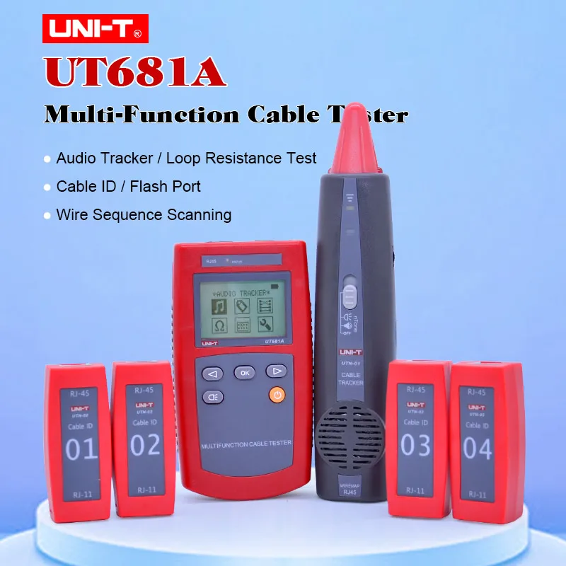 UNI T UT681A Многофункциональный сетевой тестер кабельный искатель набор с проверкой