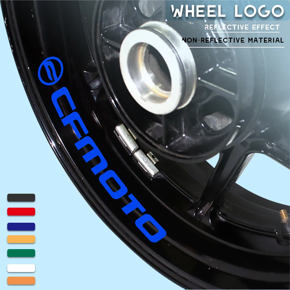 New Motorcycle Modified Wheel Sticker Waterproof Reflective Wheel Decal Color Wheel Side Strip for CFMOTO
