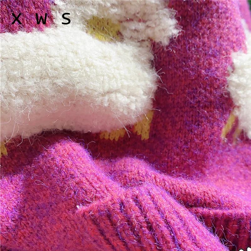 Женский кардиган с V-образным вырезом свободный трикотажный в уличном стиле