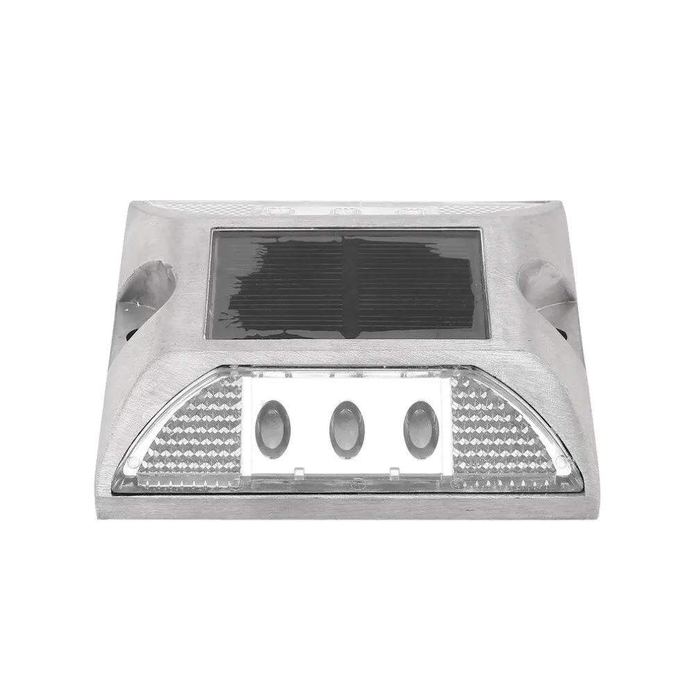 Aluminum Waterproof LED Solar Powered Road Stud Light road Reflective Ground Warning |