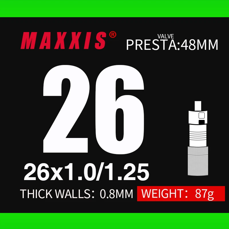 3 Maxxis Сверхлегкие MTB велосипедные внутренние трубы 26*1,9/2,125 0,8 мм AV/FV 26er горные бутиловые резиновые шины Аксессуары для велосипеда шины для колес - Цвет: 3