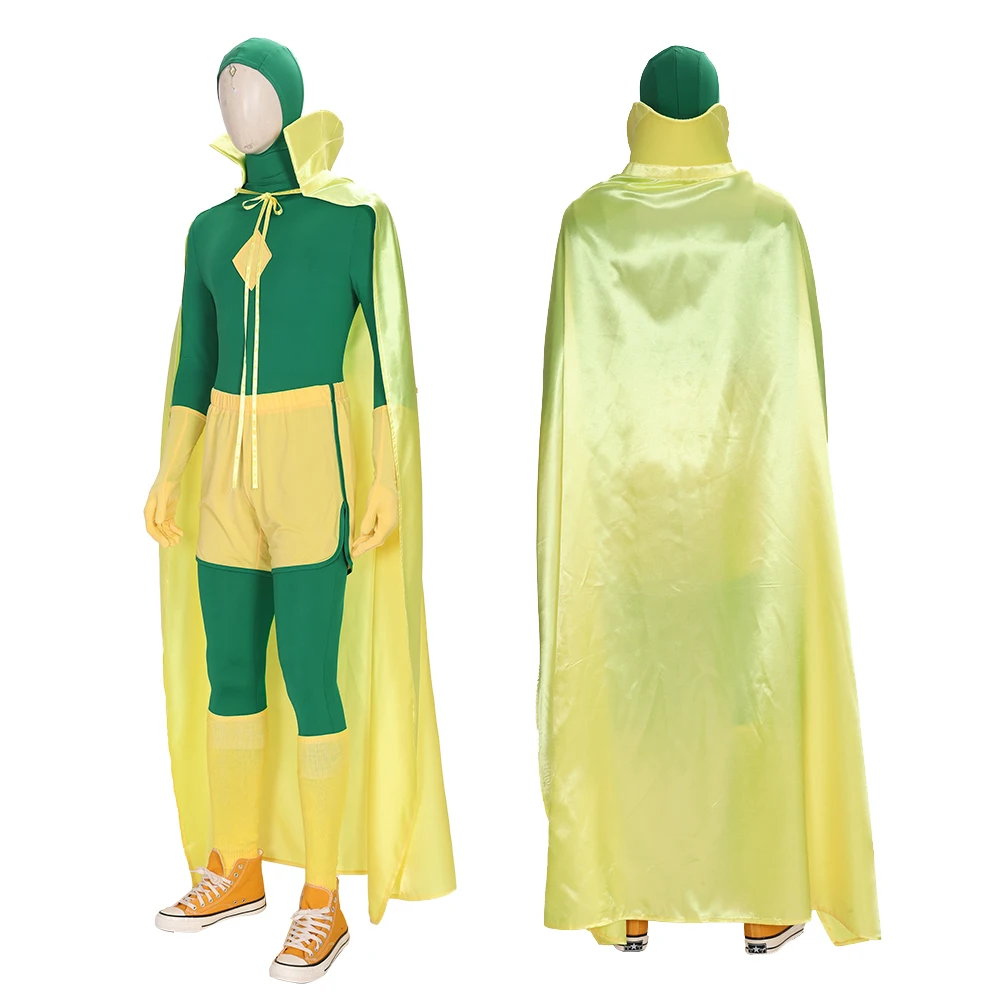 

Маскарадный костюм для косплея на Хэллоуин, желтый и зеленый костюм для карнавала, Рождественская одежда