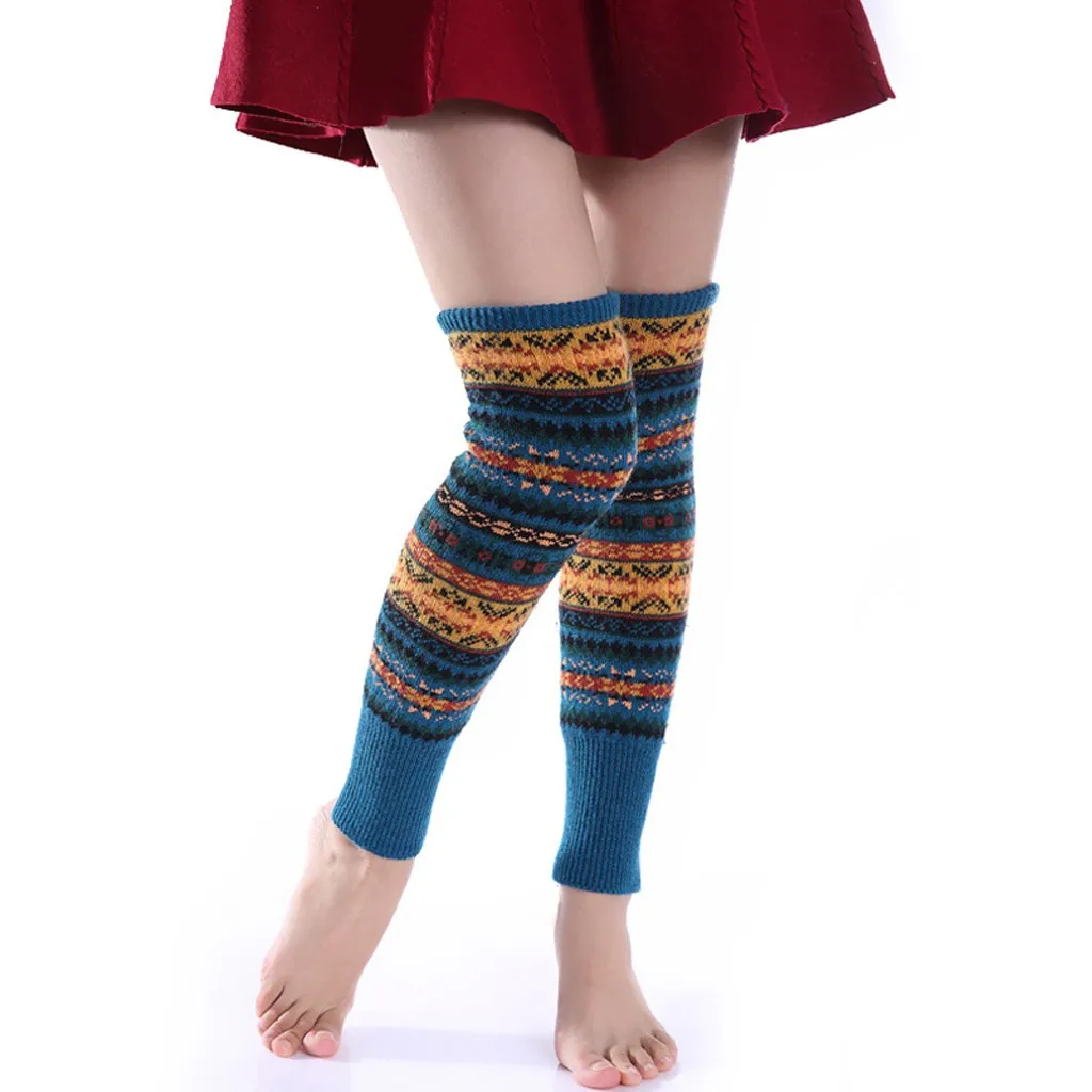 Женские носки, зимние Компрессионные носки, повседневные, Boho, вязаные,, гетры, носки, свободные, Skarpetki Sokken