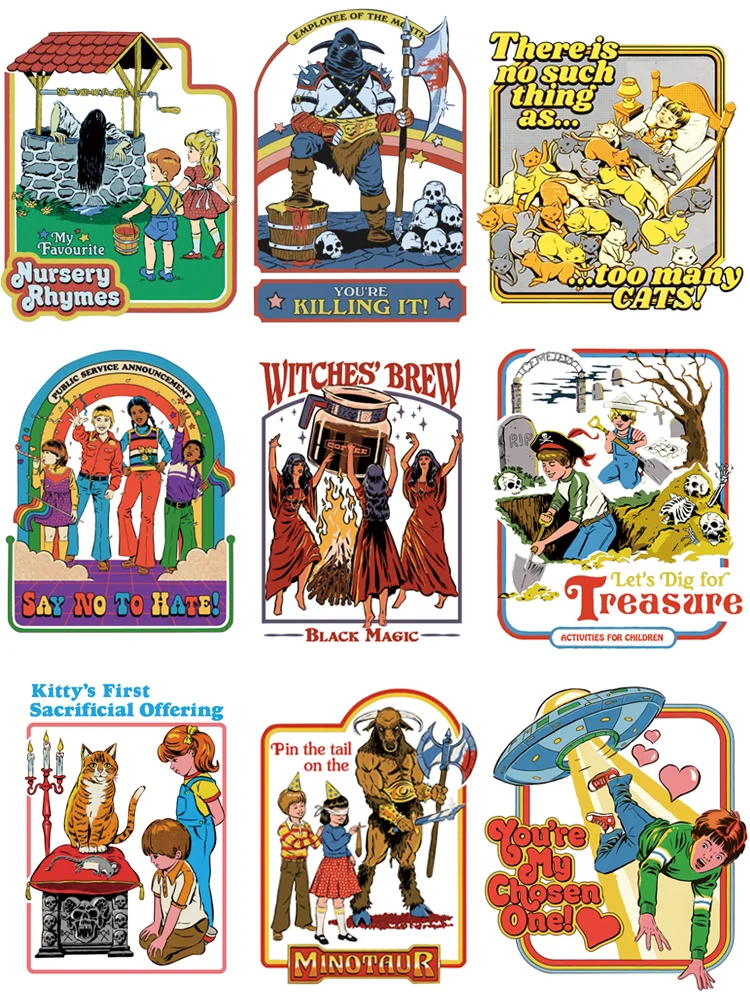 Термонаклейки в полоску для вызова демона сатаны Фэнтезийный мир