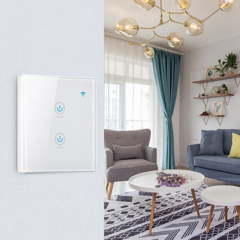 Умный Wifi переключатель EU US 2 банда Tuya Smart Life App беспроводной пульт дистанционного