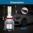 Распродажа 1 шт. универсальные автомобильные лампы высокой мощности C6 светодиодный льные светодиодные фары s-6000K-светильник