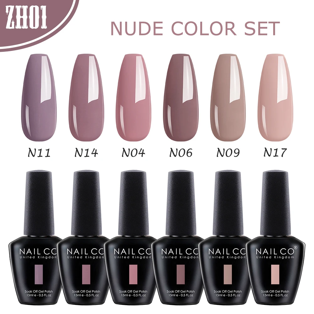 

NAILCO 15ml New Freash & Nude Color Series Gel Nail Polish Design Vernis Nail Art Glitter Manicure UV Nail Gel Hybrydowe Lakiery