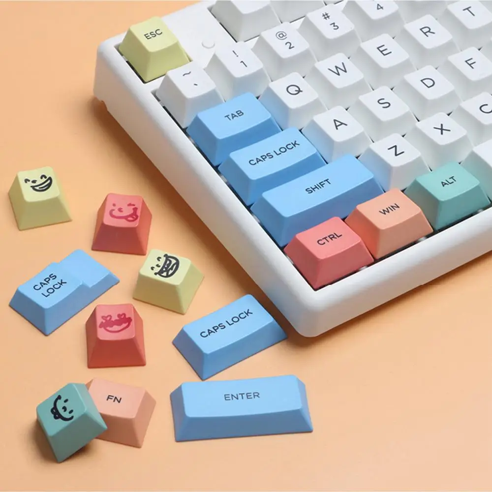

Cherry Profile ANSI 117 Key PBT Chalk Sleeve Keyset Keycap Dye Subbed For Cherry MX Switches Mechanical Keyboard Keycaps