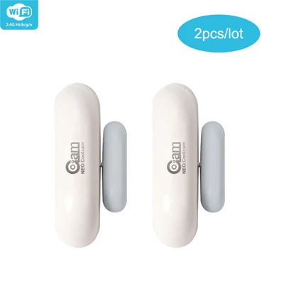 WIFI DOOR 2PCS NEO COOLCAM Wifi датчик окна двери умный дом автоматизация приложение уведомления оповещения поддержка Alexa Google Home IFTTT - Цвет: WIFI DOOR 2PCS
