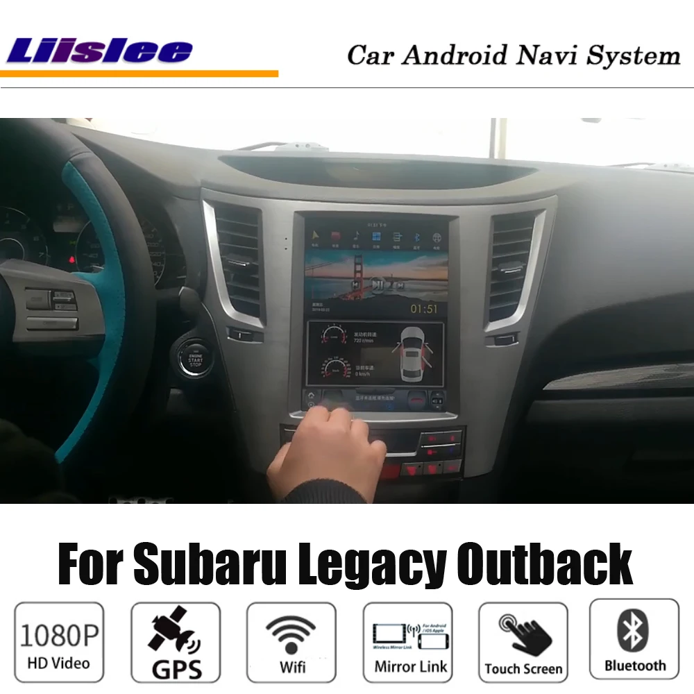 Вертикальный автомобильный стерео экран Tesla для Subaru Legacy Outback Carplay GPS навигационная