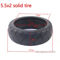 lightning delivery 5 5x2 5 52 inch solid explosion proof tire for jackhot carbon fiber scooter fastwheel f0 electric scooter