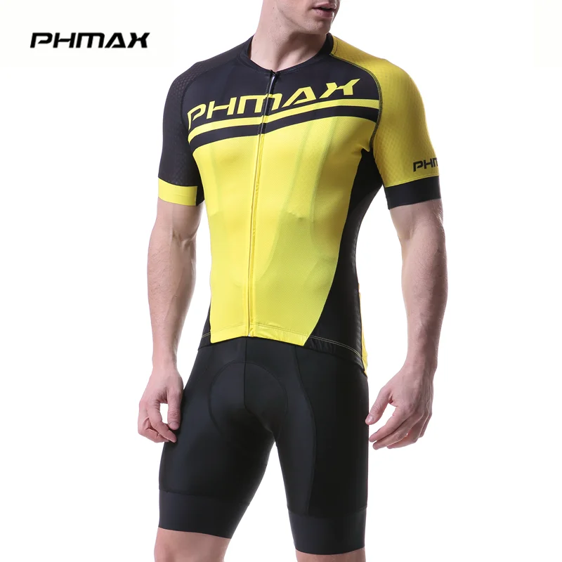 PHMAX летний комплект Джерси для велоспорта с 3D гелевой подкладкой костюм одежда