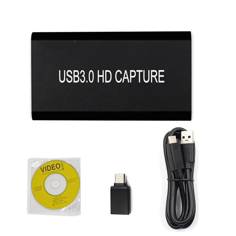 Устройство видеозаписи 1080P 60fps Type C USB 3 0 HD с поддержкой прямой трансляции игр