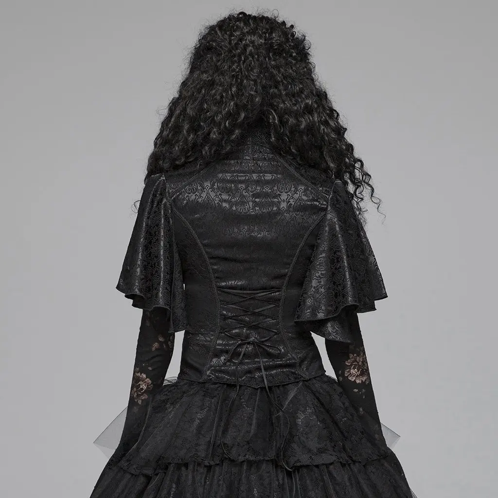 Женская готическая кружевная блузка в стиле панк-рейва модная ретро с