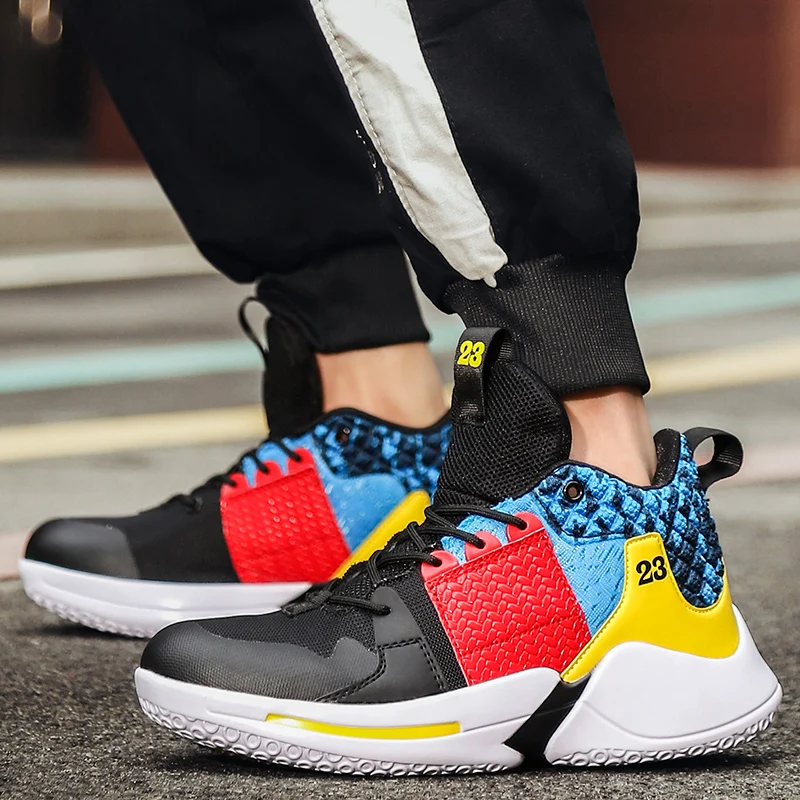 Баскетбольные кроссовки Jordan Мужская Высокая дышащая спортивная обувь с сеткой