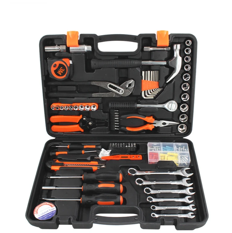 

72pcs Electrician Hand Tool Set Kit Household Tool Kit Saw Screwdriver Hammer Tape Measure Wrench Plier Hardware Tool Set