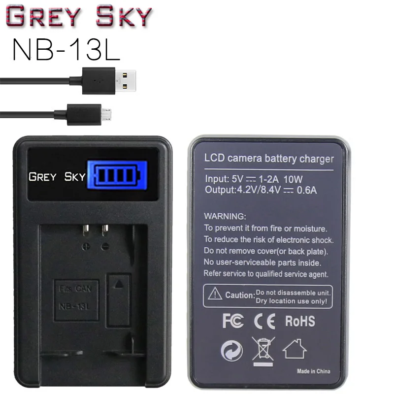 charger NB-13L NB 13L NB13L батарея+ ЖК USB зарядное устройство для Canon PowerShot G5X G7X G9X G7 X Mark II G9 X, SX620 SX720 SX730 HS - Цвет: charger