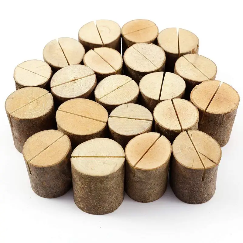 New Rustic Real Wood Base Wedding Table Name Number Holder Party Decoration Card Holders Picture Memo Clip Note Photo Holde | Дом и сад