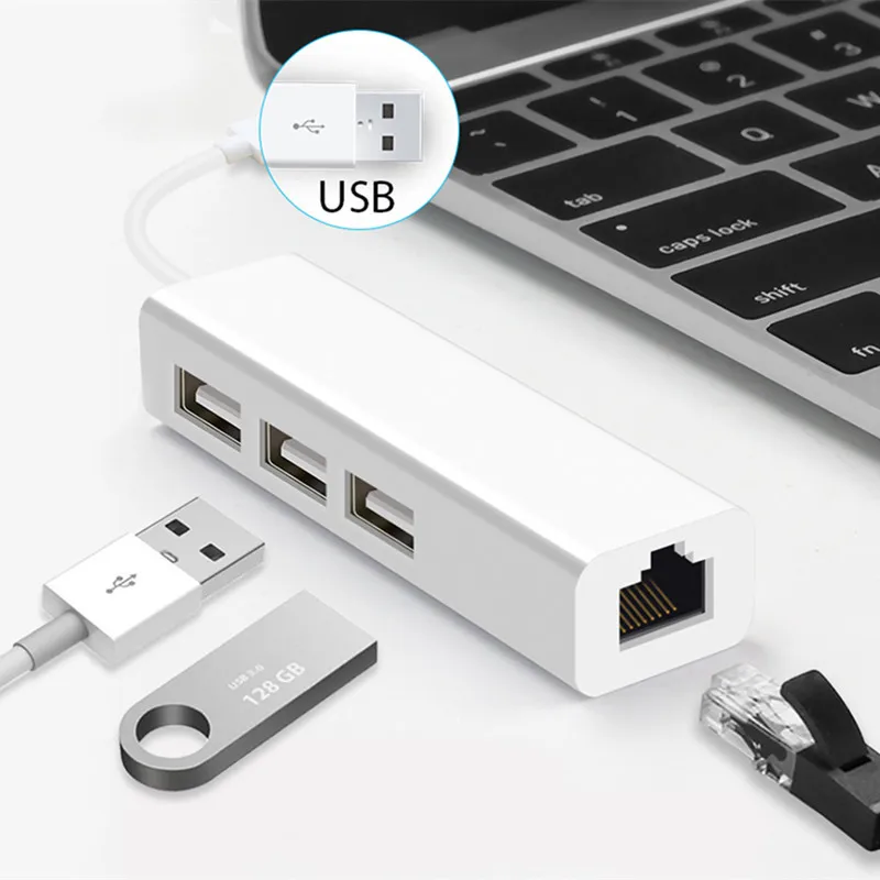 Сетевая карта USB Ethernet usb-хаб/RJ45 10/100 Мбит/с адаптер для Mac IOS ноутбуков ПК Windows RTL8152
