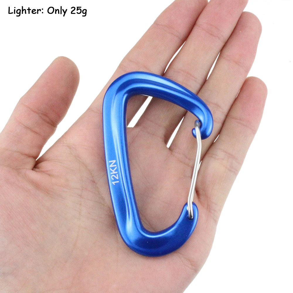 

12kn Mountaineering Caving Rock Climbing Carabiner D Shaped Safety Master Screw Lock Buckle Escalade Equipement Lock Carabiner