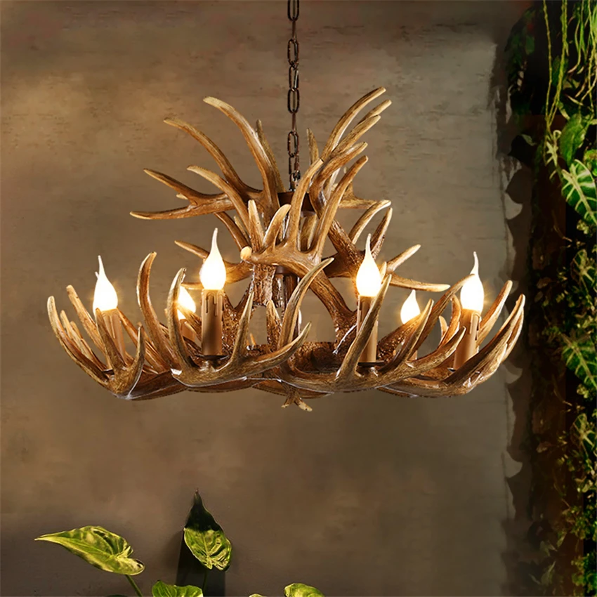 Современный светодиодный подвесной светильник Chandelire E14 промышленный оленьи рога