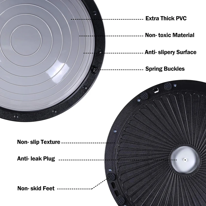 YXTC Йога Пилатес фитнес баланс мяч доска с эспандерами стабильность тренировки