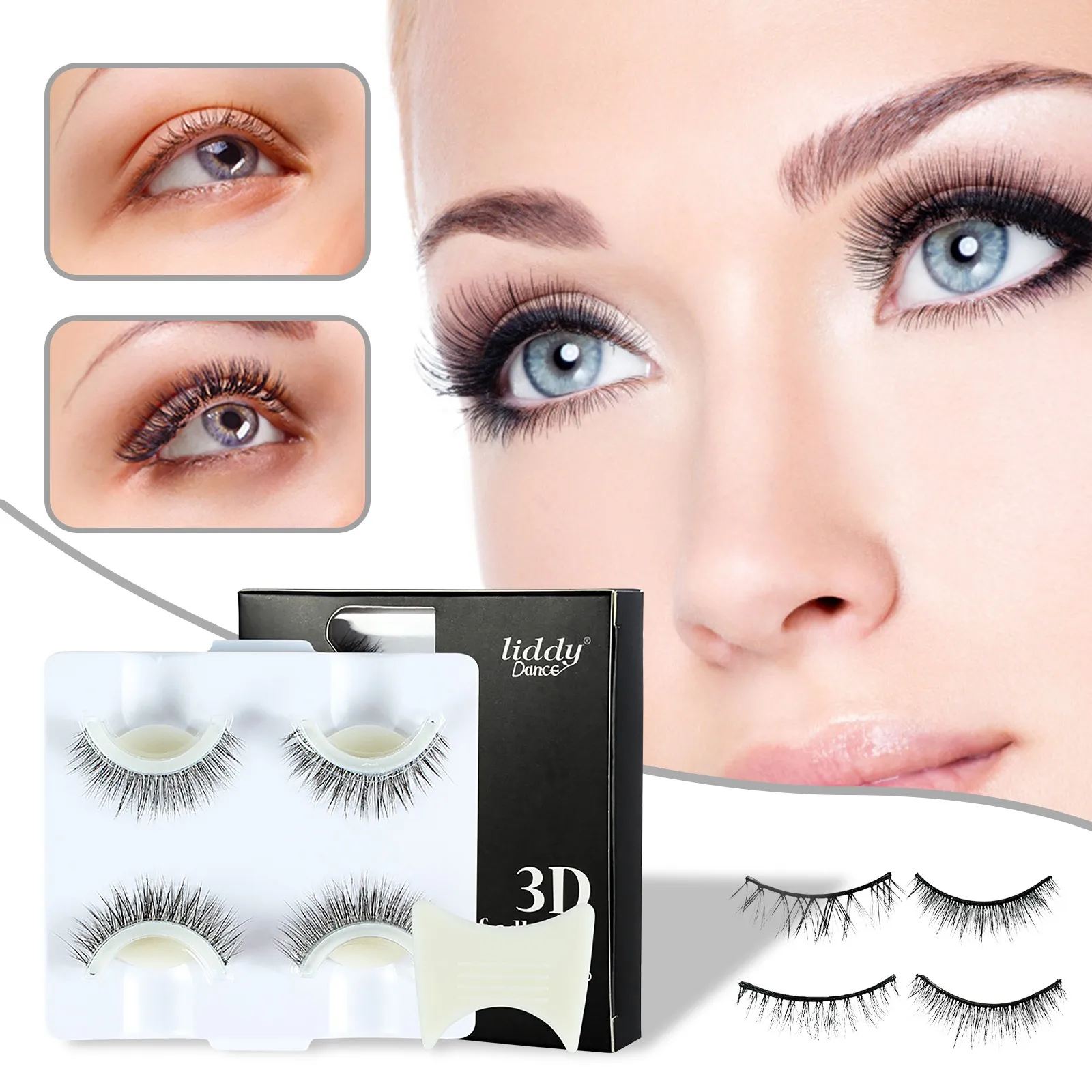 

2 пары, накладные ресницы из 2021 натуральной норки