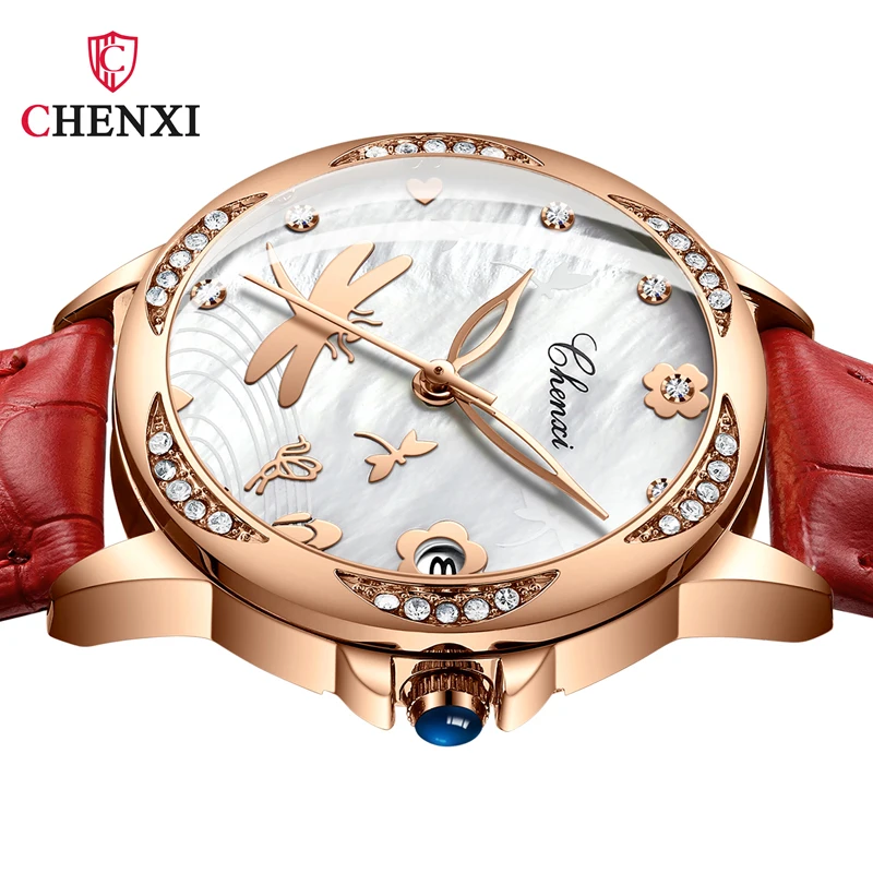 

Zegarek Damski New Luxury Brand Women Watches Ocean Theme Ladies Casual Watch Leather Strap Analog Quartz Clock Montre Femme