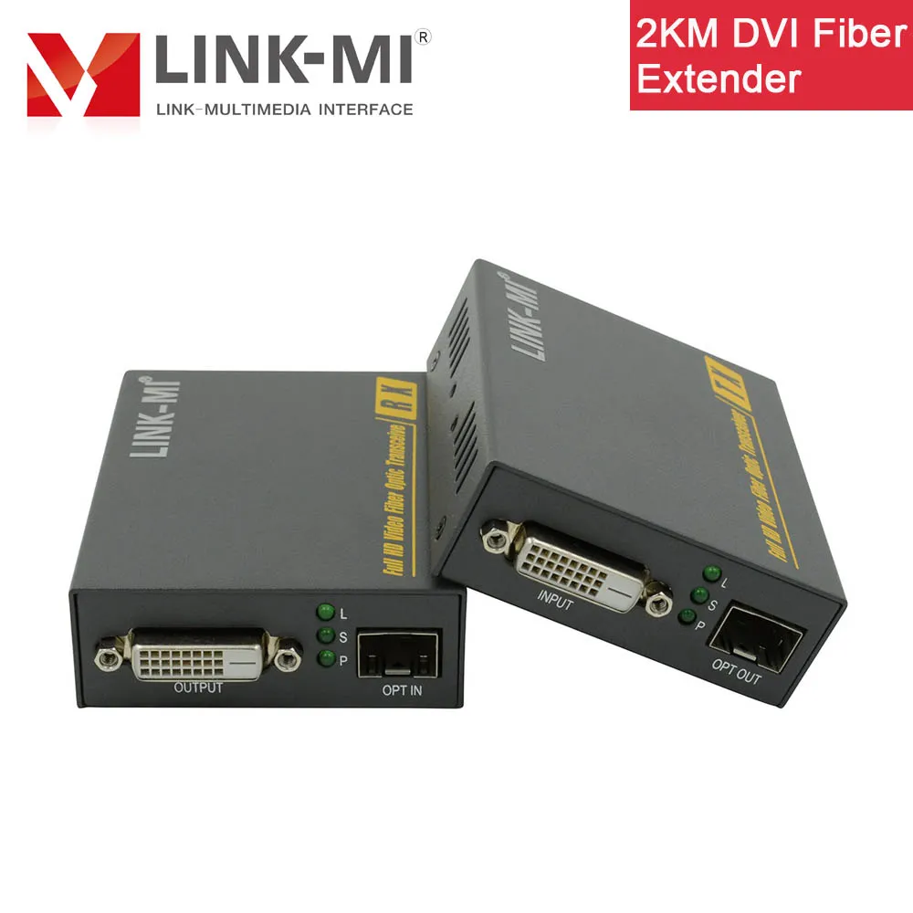 Оптоволоконный удлинитель DVI LINK-MI 2 км одномодовый 1310 нм LC поддержка видео 4K2K 3D |