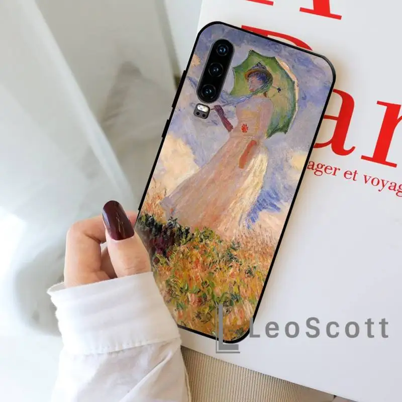 

Monet Garden Lotus Phone Case For Huawei honor Mate P 9 10 20 30 40 Pro 10i 7 8 a x Lite nova 5t