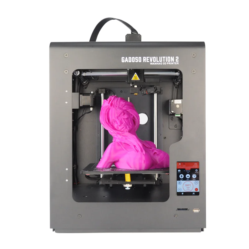 

Новейший оригинальный 3D-принтер WANHAO GR2 GADOSO REVOLUTION 2 с отличным разрешением FDM, зона точности: 200*200*175 мм с камерой